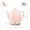 Noelle™ Pink Ceramic Electric Tea Kettle by Pinky Up®